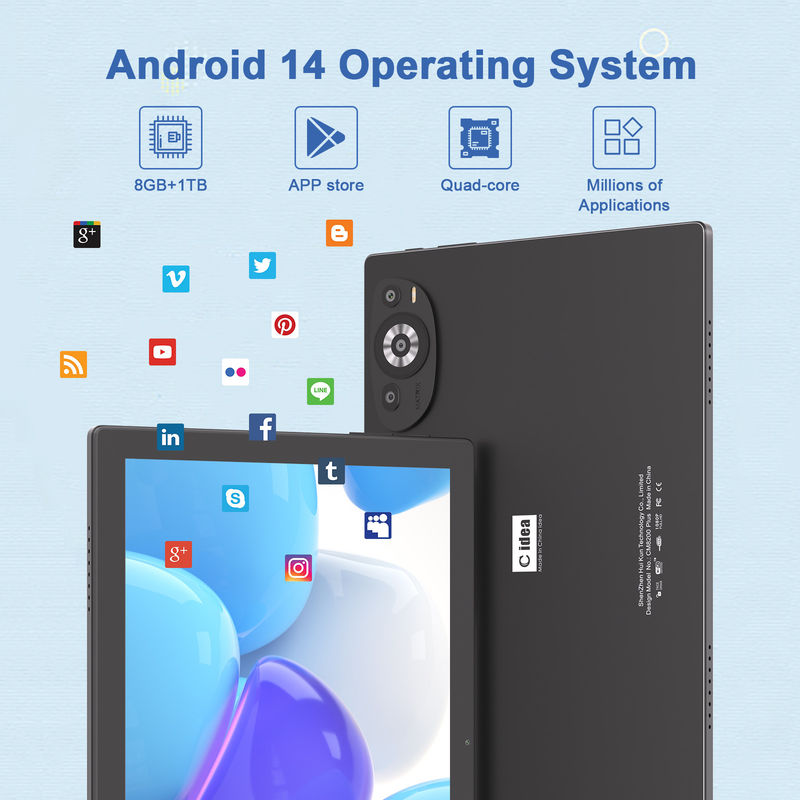 C Idea 10.1 pouces Tablette 5G avec support Sim Clavier éducatif Tablette Android Pc M8200 Plus Noir