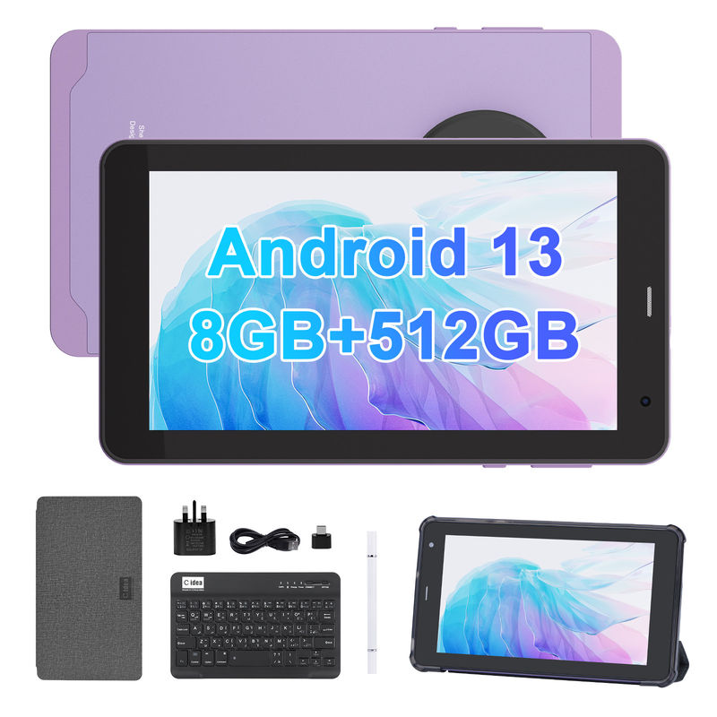 C Idea Android 13 avec 6000mAh 7 pouces Tablettes tablette pédagogique PC CM518 Pro violet