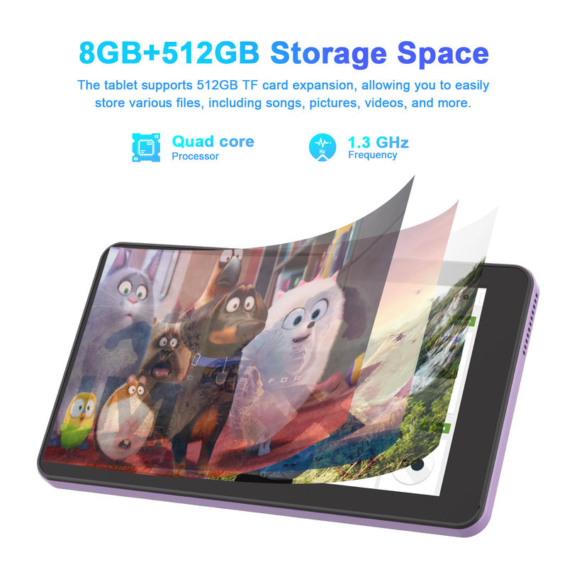 C Idea Android 13 avec 6000mAh 7 pouces Tablettes tablette pédagogique PC CM518 Pro violet