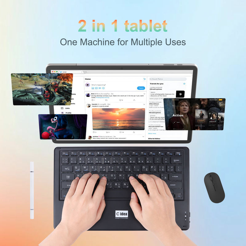 C Idea Tablet 14 pouces 5G Tablettes à écran tactile pour les étudiants CM14000 Plus Gris
