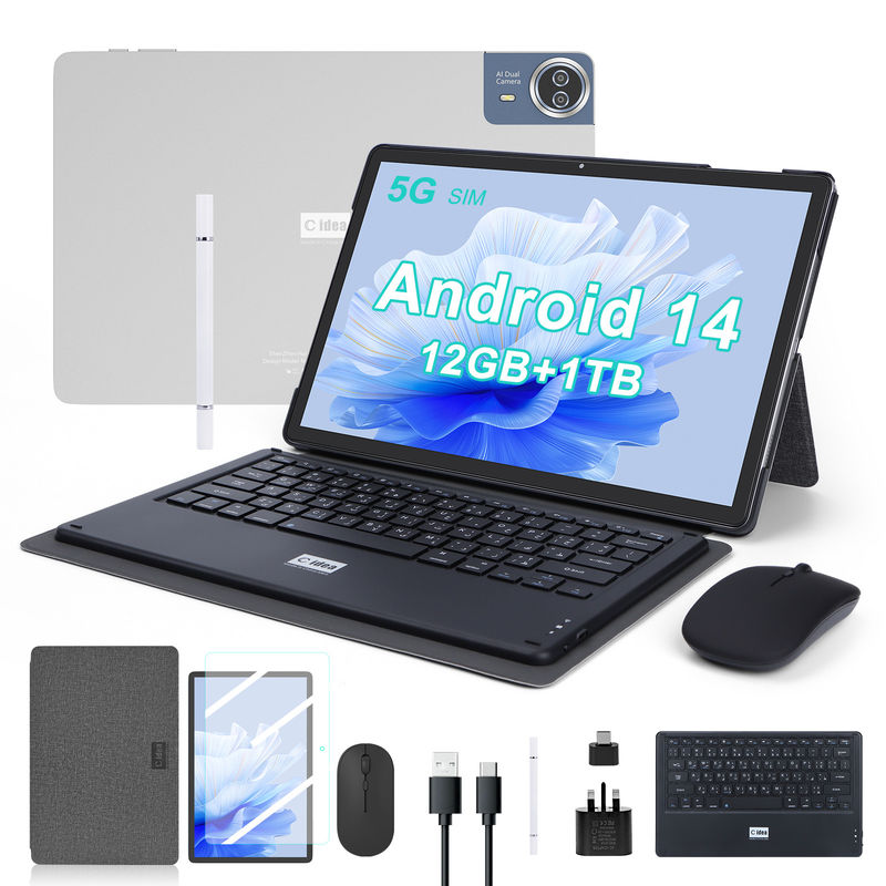 C Idea Tablet 14 pouces 5G Tablettes à écran tactile pour les étudiants CM14000 Plus Gris