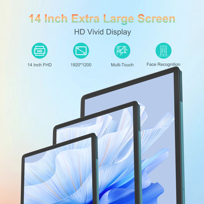 C Idée Tablette 14 pouces Grande batterie Smart Tablet PC avec clavier et souris CM14000 plus bleu