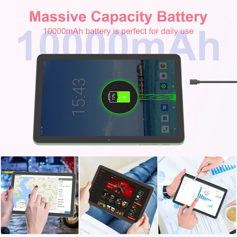 C Idea 10,1 pouces Tablette 5G avec carte SIM Android 14 Tablette PC pour l'éducation CM8300 Plus Vert