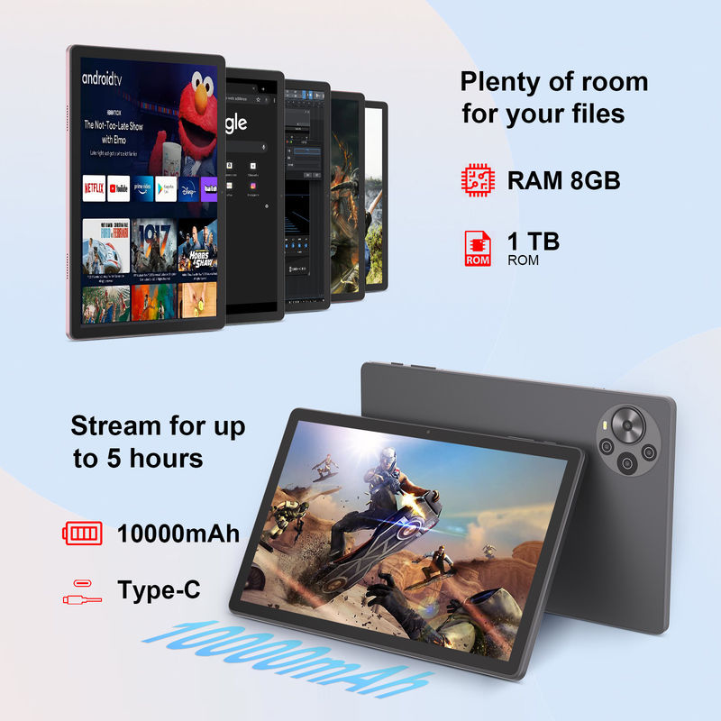 Tablette PC C Idea 10,5 pouces Écran 2K Dernière tablette Android pour étudiants Cm10500 Plus Gris
