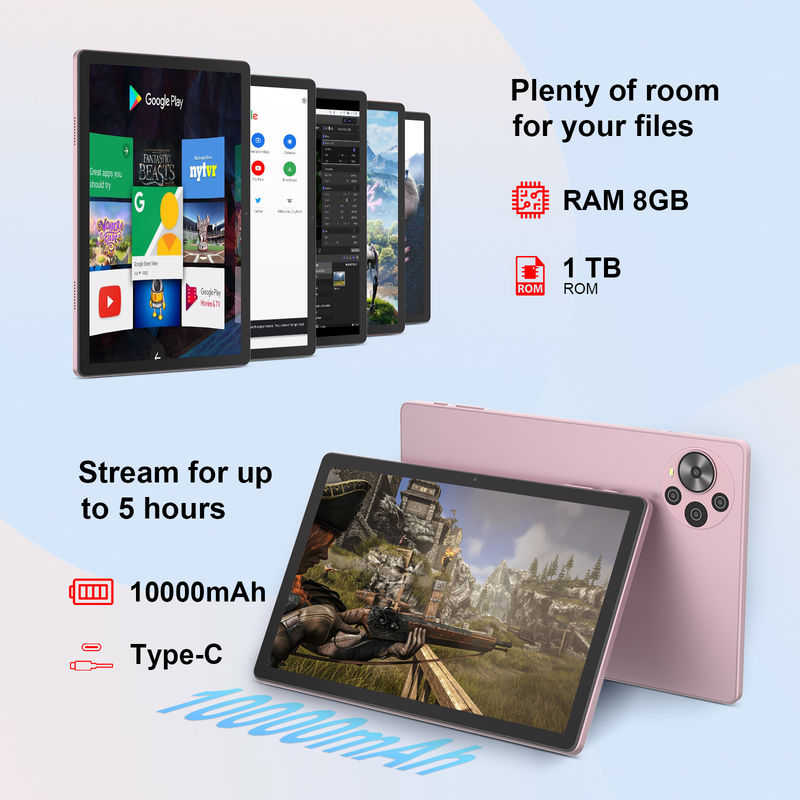Tablette Éducative Intelligente Android 14 C Idea 10,5 pouces pour Étudiants CM10500 Plus Rose