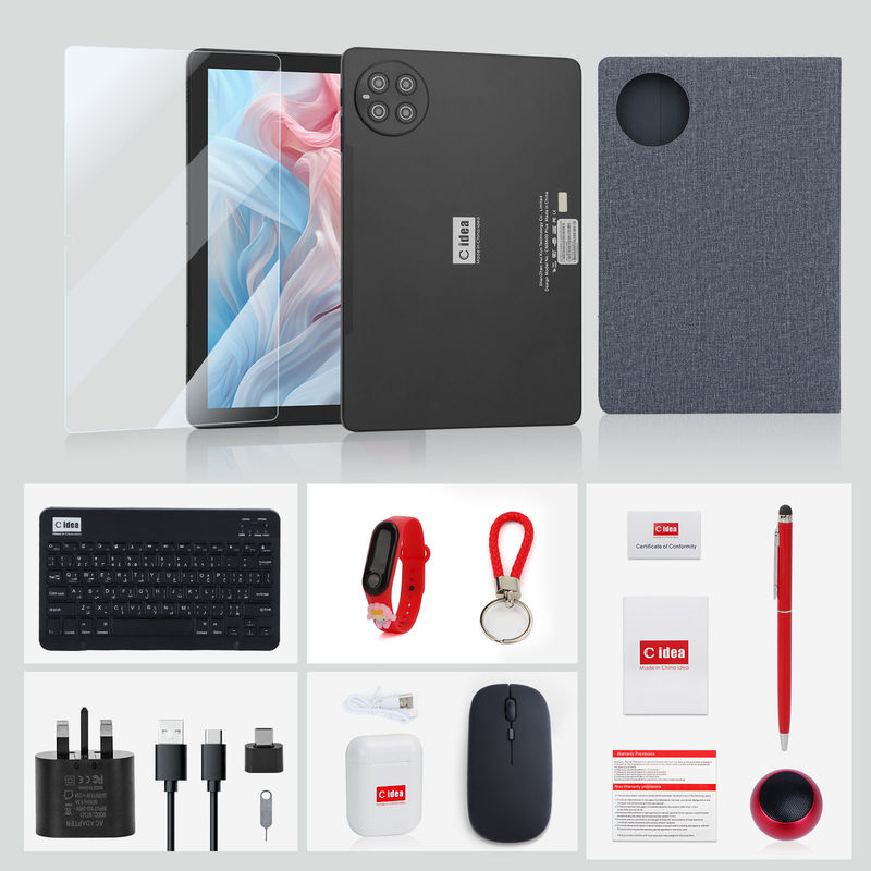 C idée 10000mAh Batterie 8 Go + 512 Go 10,1 pouces tablette intelligente avec clavier Bluetooth CM8500