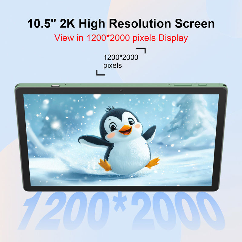 C Idea Nouvelle tablette PC Android 14 de 10,5 pouces avec écran tactile 2K et SIM CM10500 Plus vert