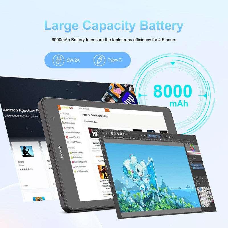 C Idea 5G Tablet WiFi pour les étudiants avec prise en charge SIM 8 pouces Tablet PC CM817Pro max