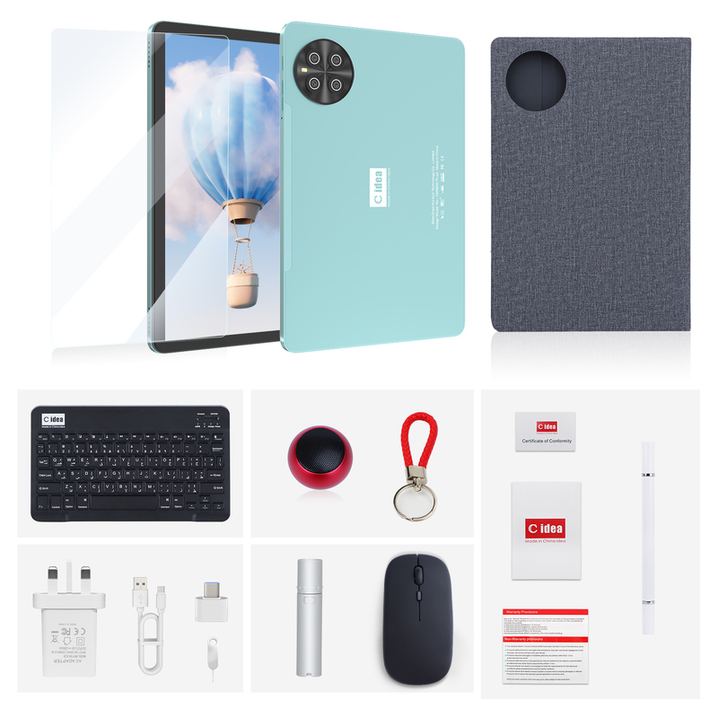 Tablette C Idea 10,1 pouces, processeur MTK, WIFI, tablette Android avec prise en charge de 2 SIM, CM8800plus Bleu