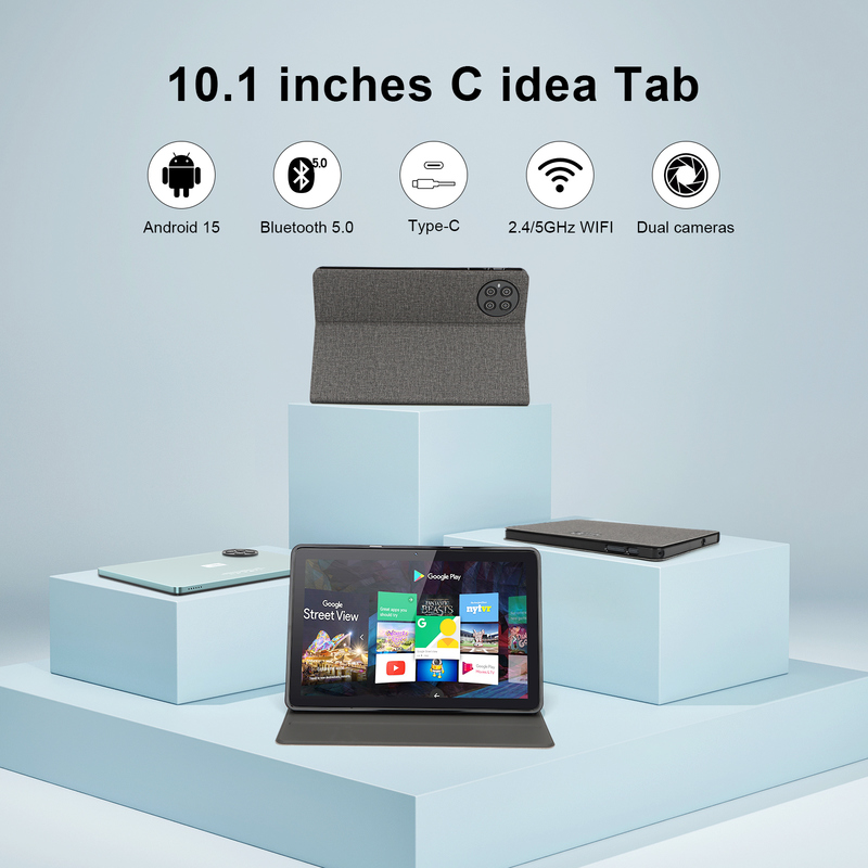 Tablette C Idea 10,1 pouces, processeur MTK, WIFI, tablette Android avec prise en charge de 2 SIM, CM8800plus Bleu