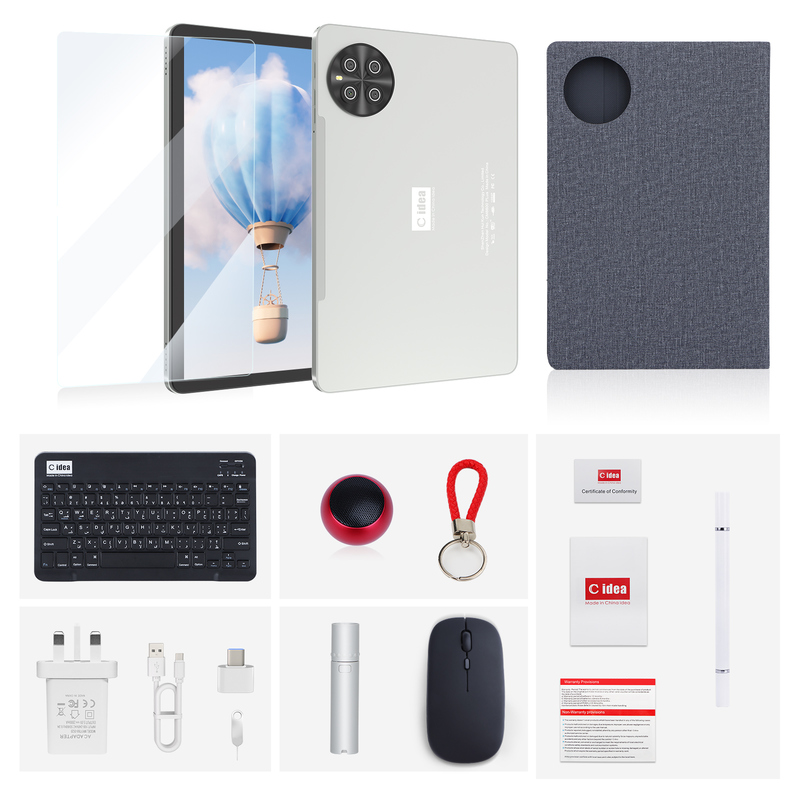 C Idée 10.1 pouces tablette SIM WIFI tablette Android avec stylet CM8800plus en argent