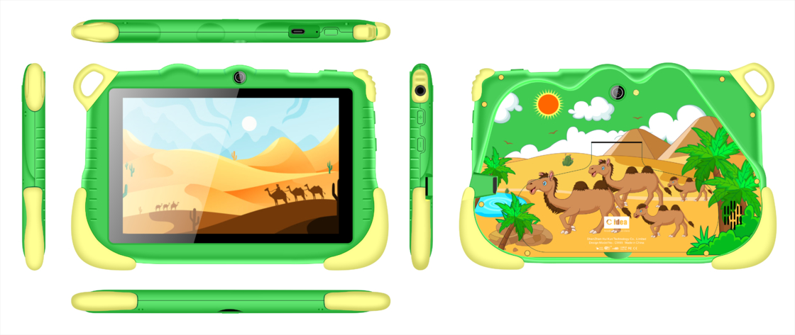 Tablettes les plus récentes C Idea 6+128 Go Android 12 Tablette Kidspad avec application éducative CM85 vert