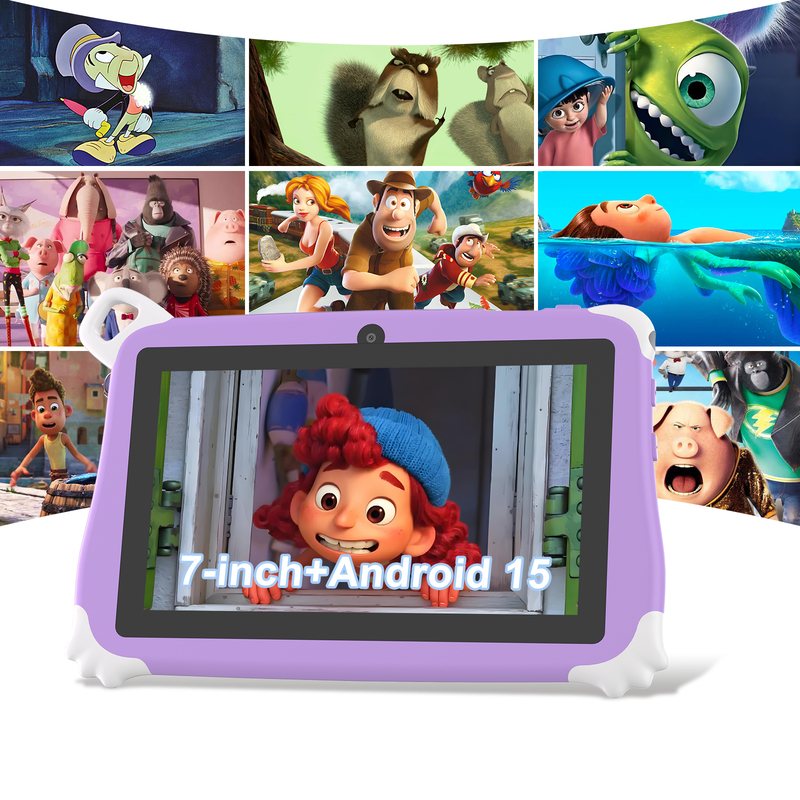 Tablette pour enfants C Idea Android 15 8+256 Go, tablette éducative Kidspad avec application conviviale CM86 violet