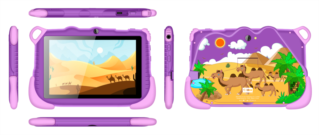 Tablettes les plus récentes C Idea 6+128 Go Android 12 Tablette Kidspad avec application éducative CM85 violet