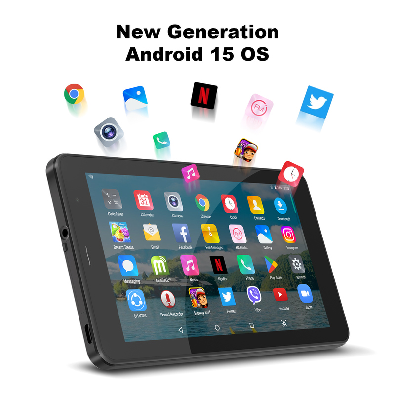 C idée Tablette Wifi de 7 pouces avec boîtier 8+256GB stockage processeur quad core 600x1024 IPS écran tactile CM516 noir