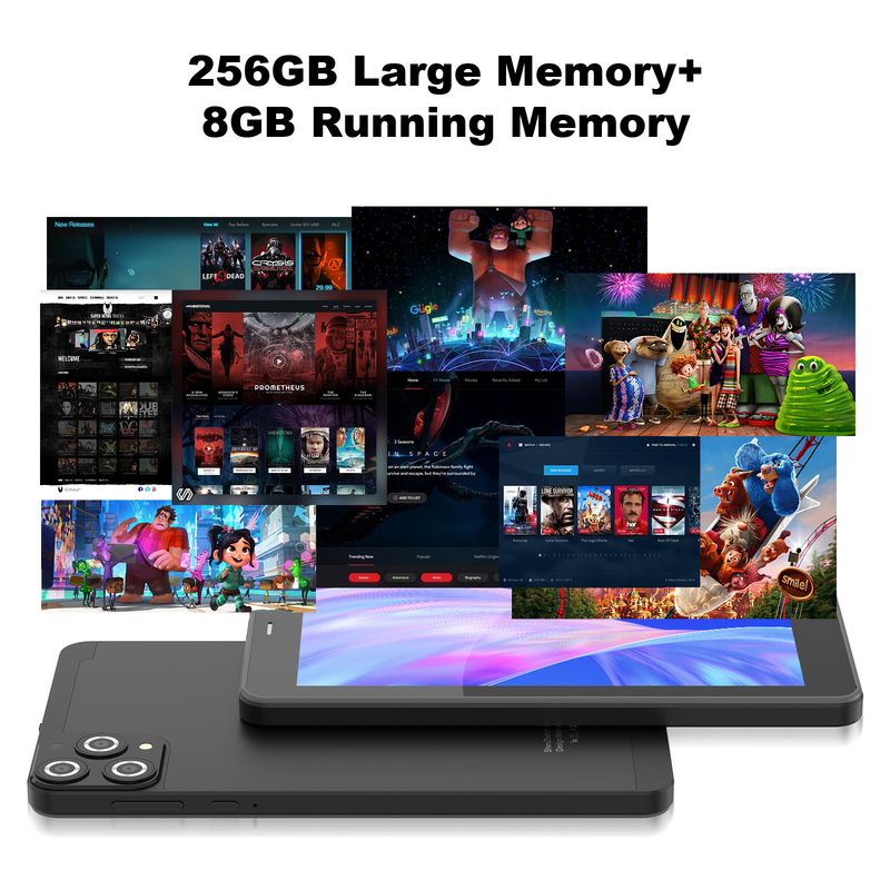 C idée Tablette Wifi de 7 pouces avec boîtier 8+256GB stockage processeur quad core 600x1024 IPS écran tactile CM516 noir