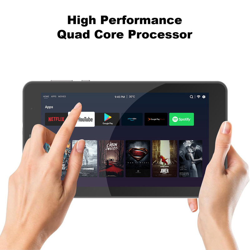 Tablette Wifi C idea 7 pouces avec étui, stockage 8+256 Go, processeur Quad Core, écran tactile IPS 600x1024 CM516 argent