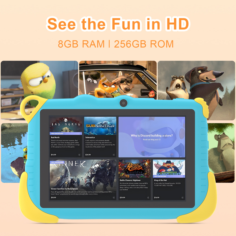 C Idea Tablette Éducative Intelligente Android 15 7 Pouces Pour Étudiants CM78 bleu