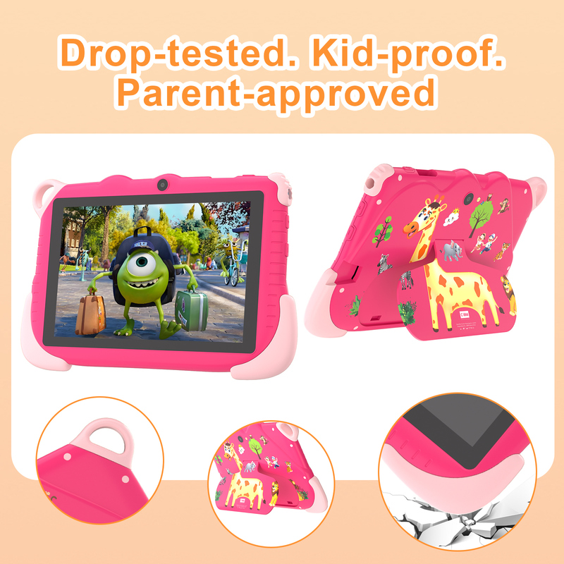 Tablette intelligente éducative Android 15 C Idea 7 pouces pour étudiants CM78 rose