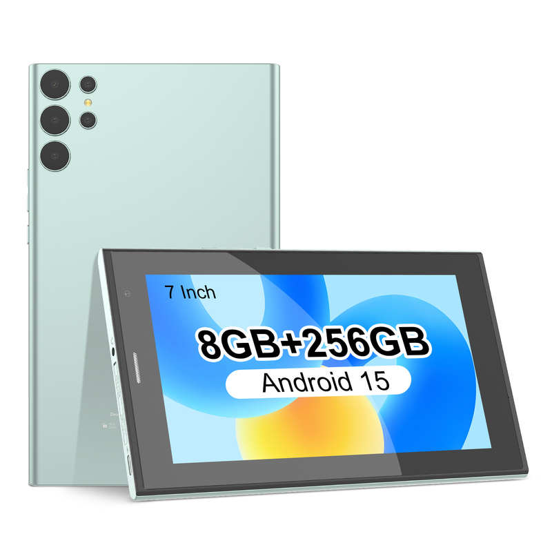C idée Tablette Wifi de 7 pouces avec boîtier 8+256 Go de stockage Processeur quad-core 600x1024 IPS Écran tactile CM524 vert