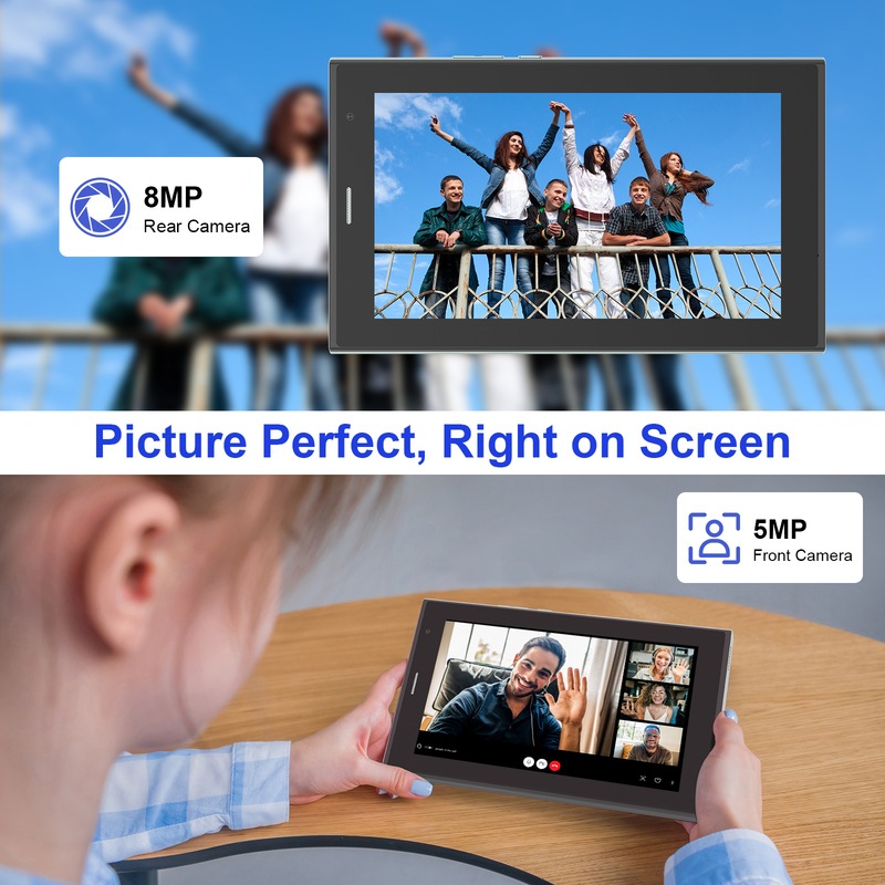 C idée Tablette Wifi de 7 pouces avec boîtier 8+256 Go de stockage Processeur quad-core 600x1024 IPS Écran tactile CM524 vert