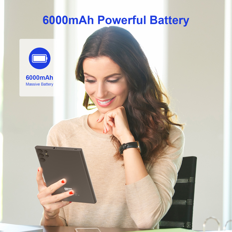 Tablette Wifi C idea 7 pouces avec étui, stockage 8+256 Go, processeur Quad Core, écran tactile IPS 600x1024, CM524 noir