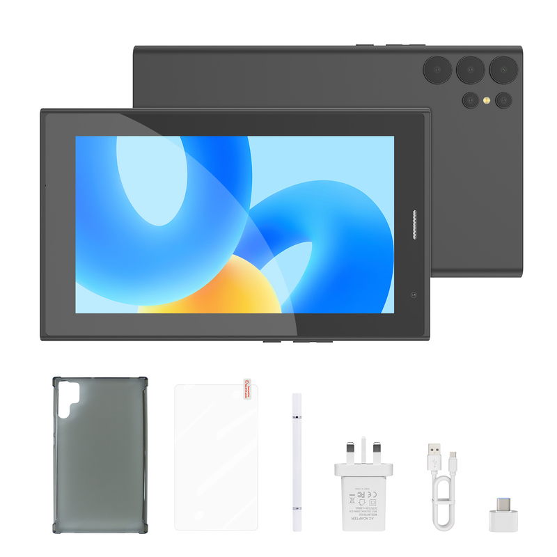 Tablette Wifi C idea 7 pouces avec étui, stockage 8+256 Go, processeur Quad Core, écran tactile IPS 600x1024, CM524 noir