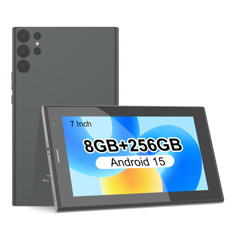 C idée Tablette Wifi de 7 pouces avec boîtier 8+256 Go de stockage Processeur quad-core 600x1024 IPS Écran tactile CM524 gris