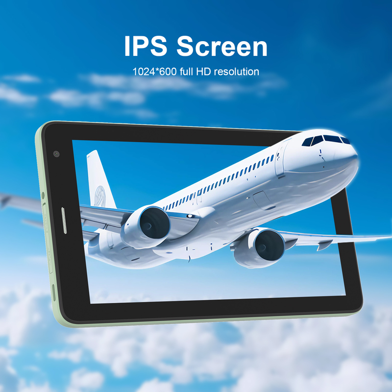 C idée Tablette Wifi de 7 pouces avec boîtier 8 + 256 Go de stockage Processeur quad-core 600x1024 IPS Écran tactile CM528 Vert