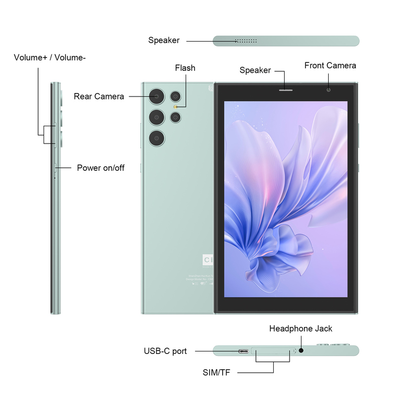 Tablette Wifi C idea 8 pouces avec 8+512 Go de stockage, processeur Quad Core, écran tactile IPS 800x1280, vert CM824
