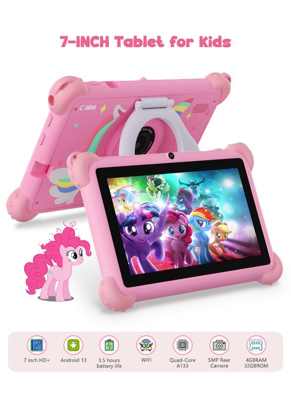 C Idea 7 pouces Android 14 tablette éducative intelligente pour les étudiants CM88 rose