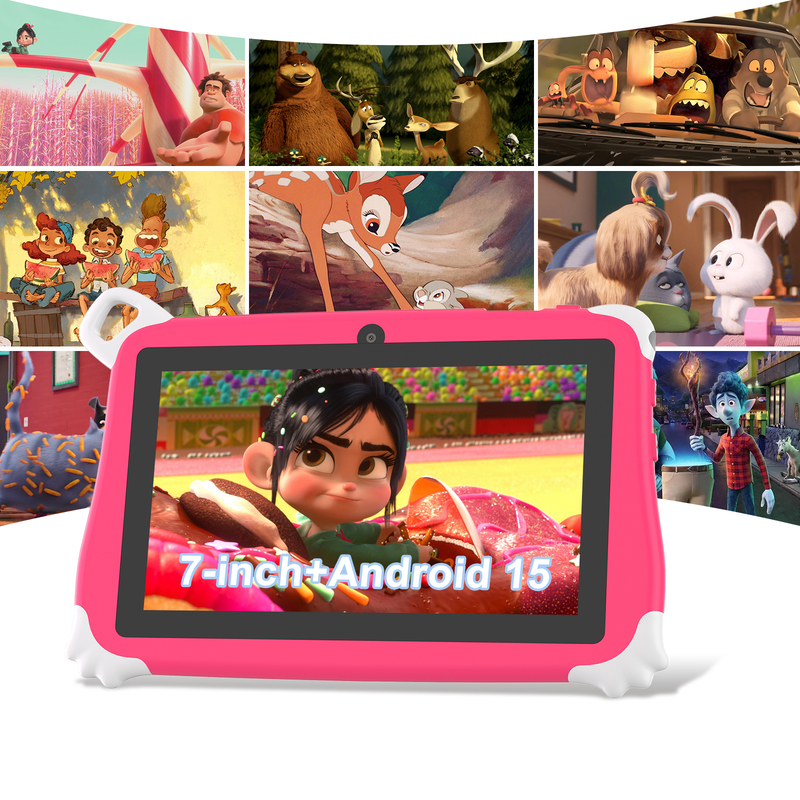 Tablette pour enfants C Idea Android 15 8+256 Go, tablette éducative Kidspad avec application conviviale CM86 rose