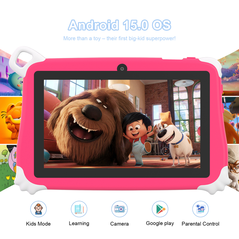 Tablette pour enfants C Idea Android 15 8+256 Go, tablette éducative Kidspad avec application conviviale CM86 rose