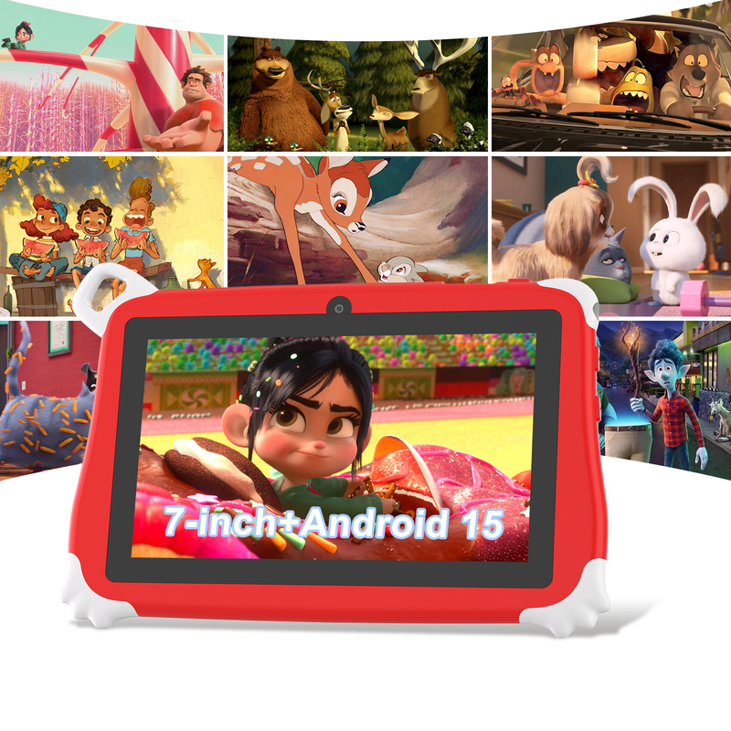 C Idée Android 15 Tablette pour enfants 8+256 Go Tablette éducative Kidspad avec APP conviviale CM86 rouge