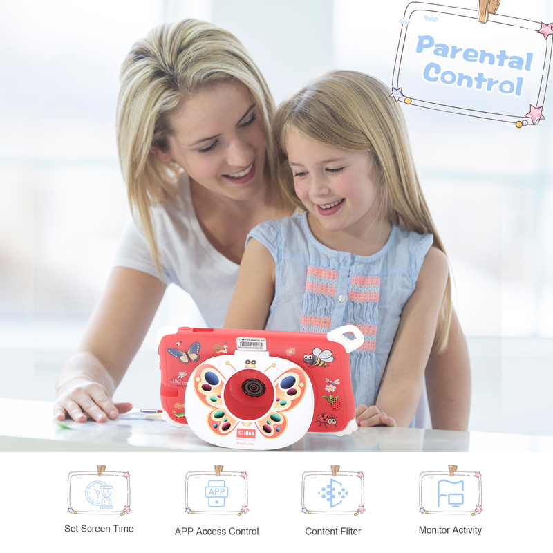 C Idée Android 15 Tablette pour enfants 8+256 Go Tablette éducative Kidspad avec APP conviviale CM86 rouge