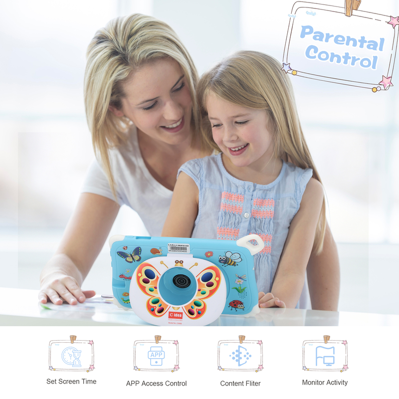 C Idea Android 15 Tablette pour enfants 8 + 256 Go Tablette éducative Kidspad avec APP convivial CM86 bleu