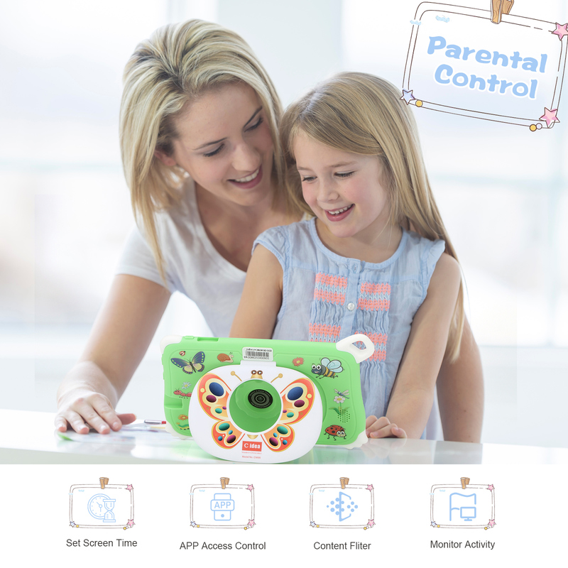 C Idée Android 15 Tablette pour enfants 8+256 Go Tablette éducative Kidspad avec APP convivial CM86 vert
