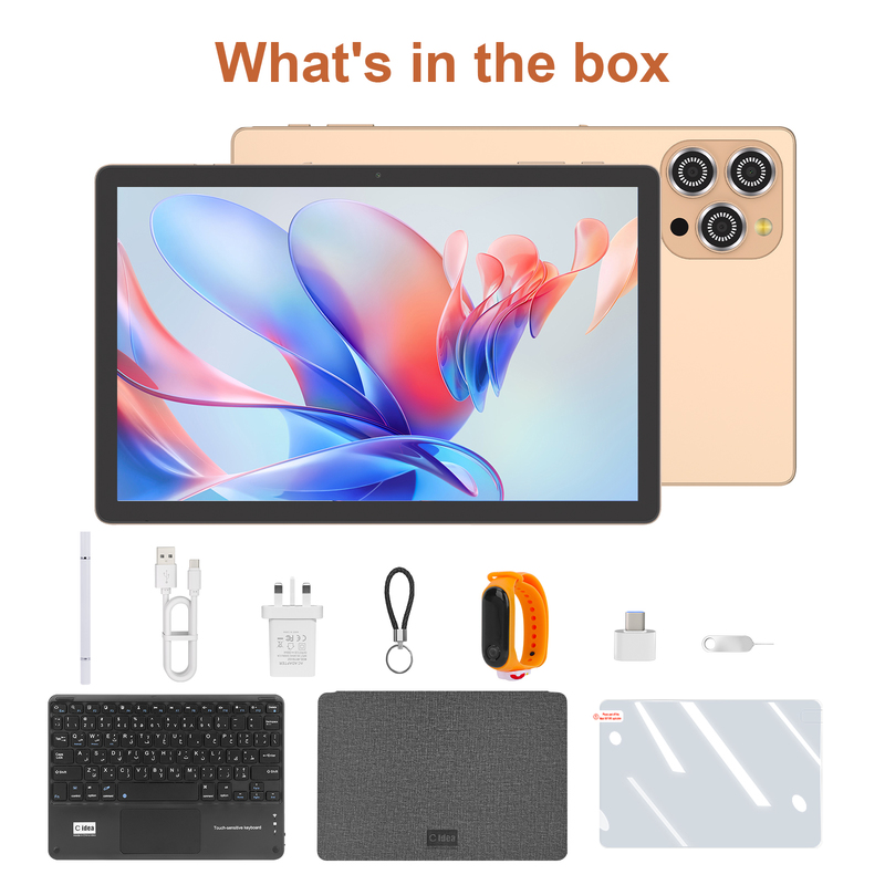 C idea 10.36 inch Android 15 Tablet 8GB RAM 1TB ROM Model CM10016 PLUS gloden