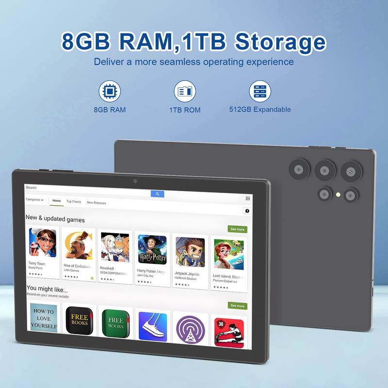 Tablette PC tactile Android WiFi C idea 10,1 pouces avec clavier 5G LET CM8900plus