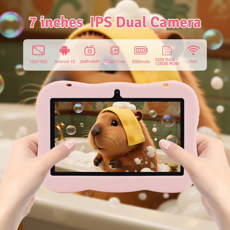 C idée Jeunesse 7 pouces Tablette Android 15 avec fente pour carte tf, WiFi, 6 Go + 128 Go, 1024 * 600 IPS incell CM66