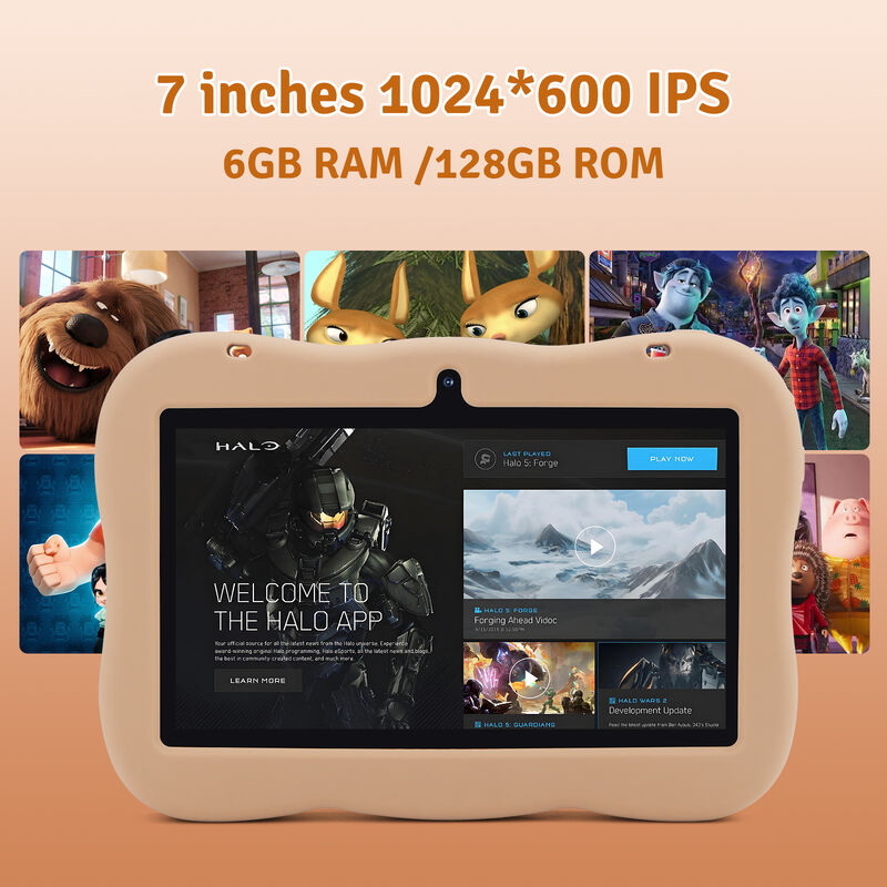 C idée Jeunesse 7 pouces Tablette Android 15 avec fente pour carte tf, WiFi, 6 Go + 128 Go, 1024 * 600 IPS incell CM66