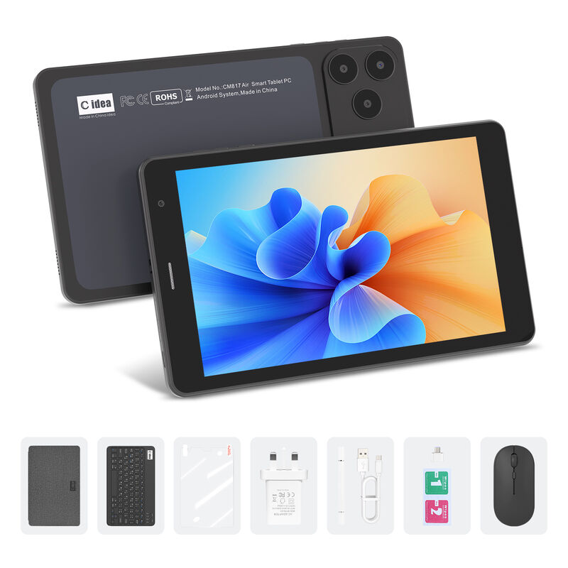 C idea 7 pouces Wifi Tablette avec Étui 8+256 Go Stockage Processeur Quad Core Écran tactile IPS 600x1024 CM517 air