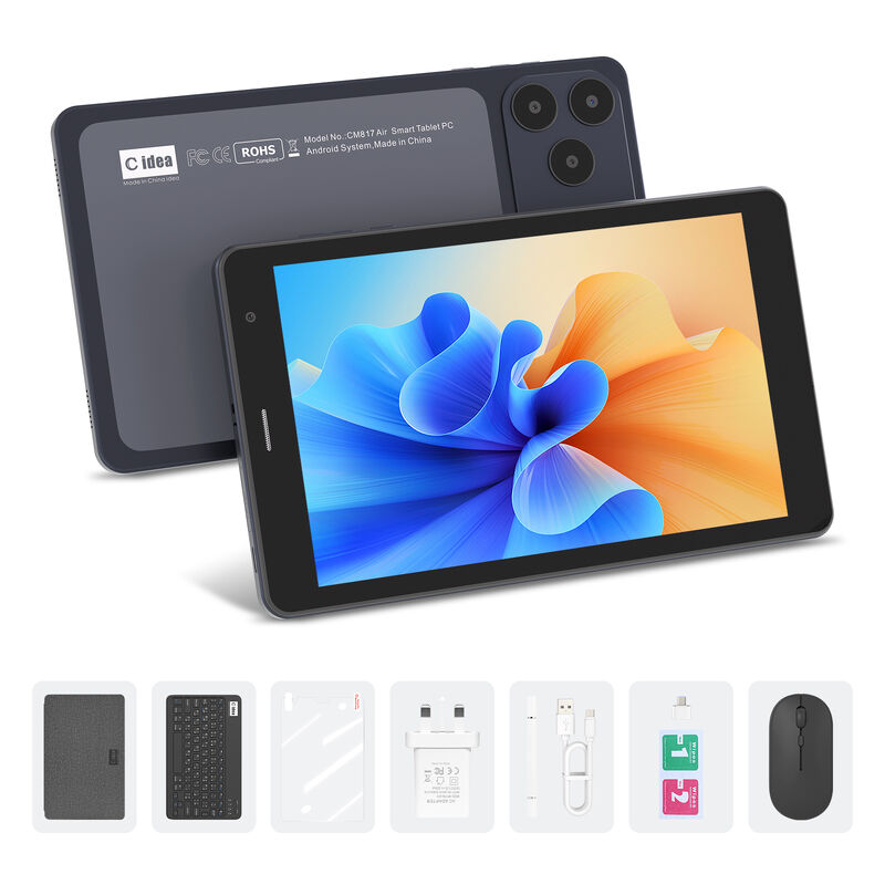 C idea 7 pouces Wifi Tablette avec Étui 8+256 Go Stockage Processeur Quad Core Écran tactile IPS 600x1024 CM517 air