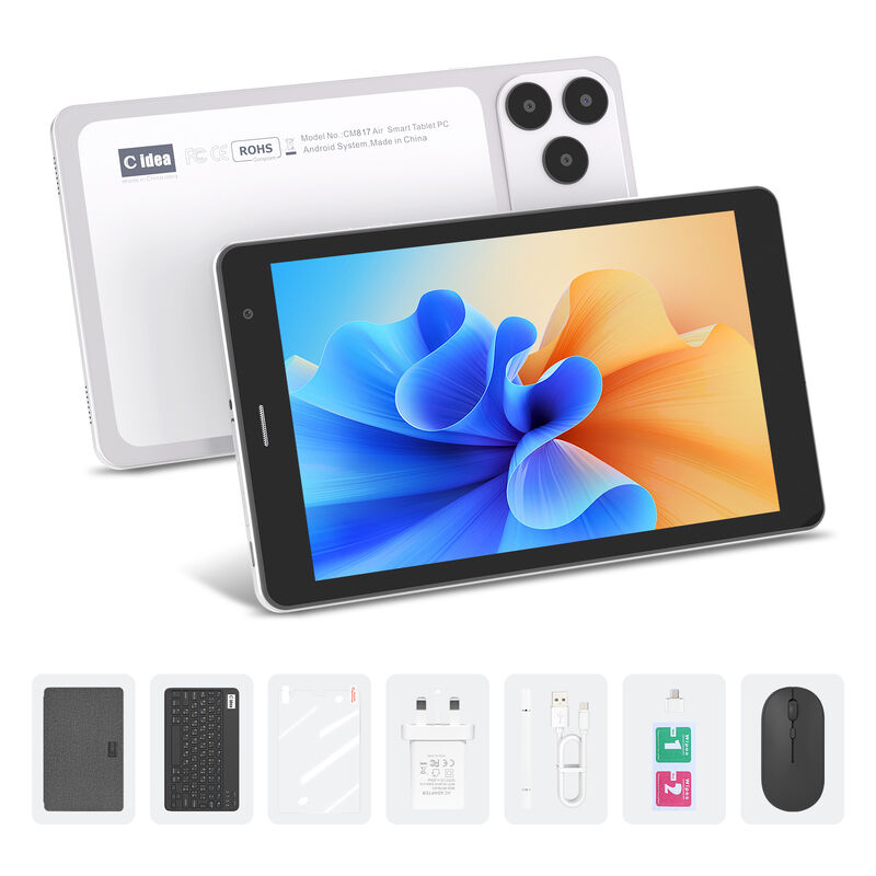 C idea 7 pouces Wifi Tablette avec Étui 8+256 Go Stockage Processeur Quad Core Écran tactile IPS 600x1024 CM517 air