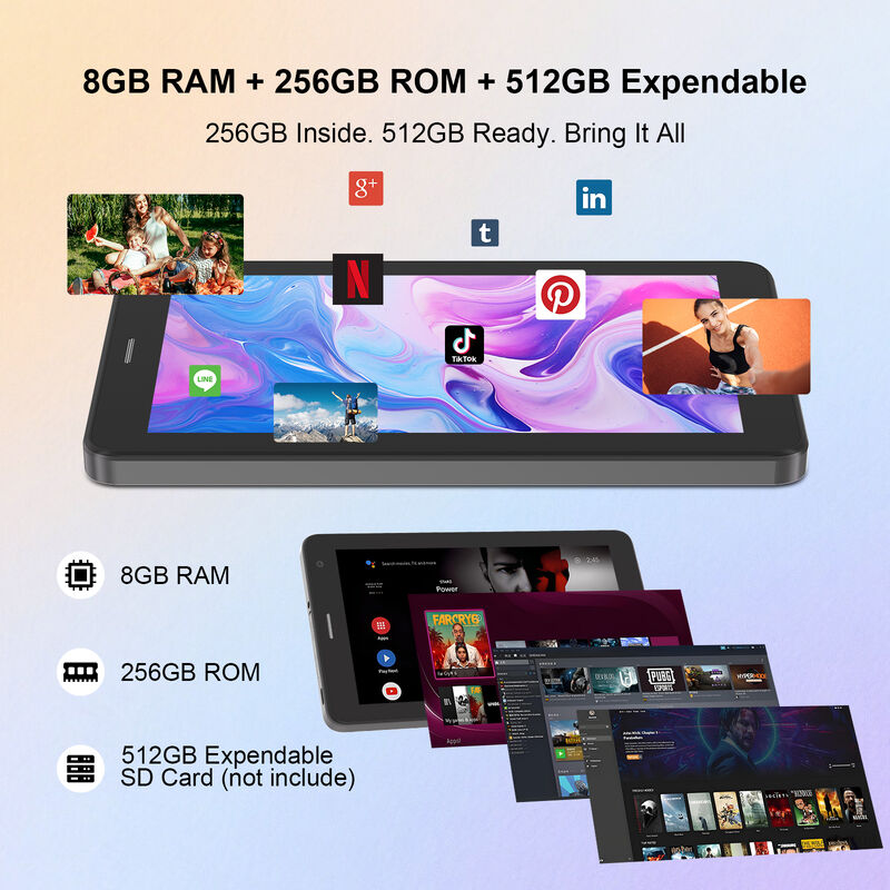 Tablette intelligente Android C idea 7 pouces 8+256 Go 8*CortexTm-A53 WiFi Tablette tactile HD CM517 air