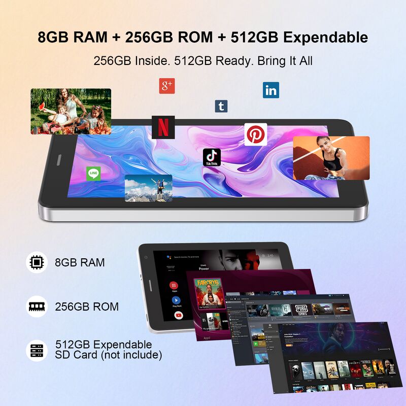 Tablette intelligente Android C idea 7 pouces 8+256 Go 8*CortexTm-A53 WiFi Tablette tactile HD CM517 air