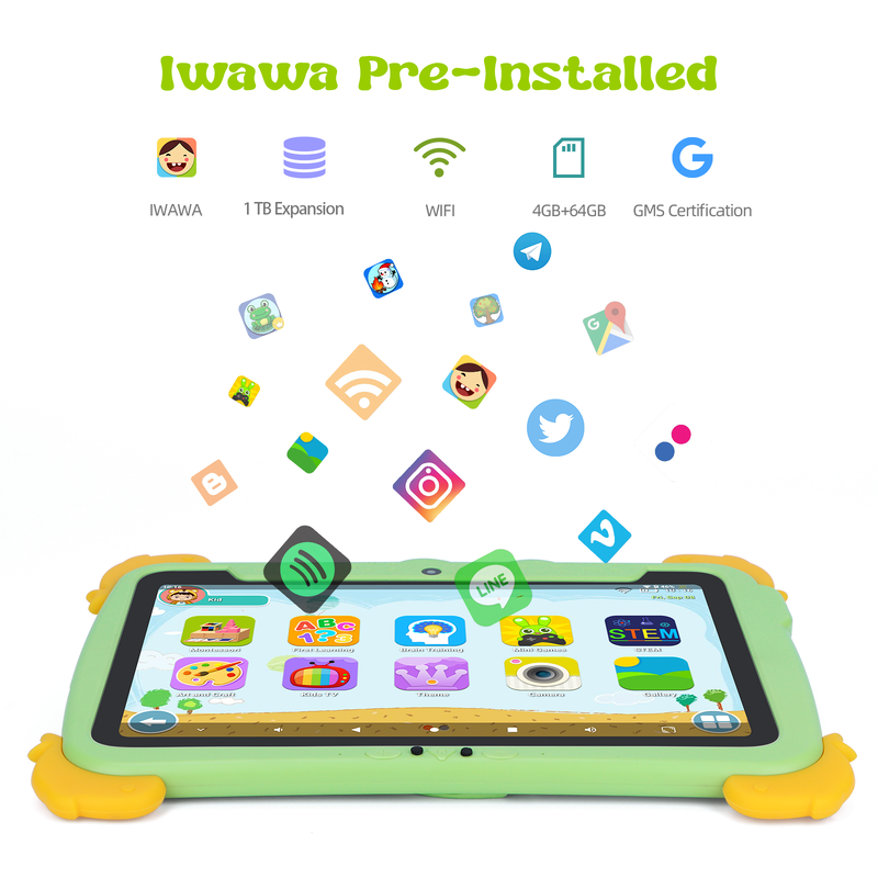 Tablette Android C Idea 10,1 pouces 4 Go RAM 64 Go ROM Kidspad P1100