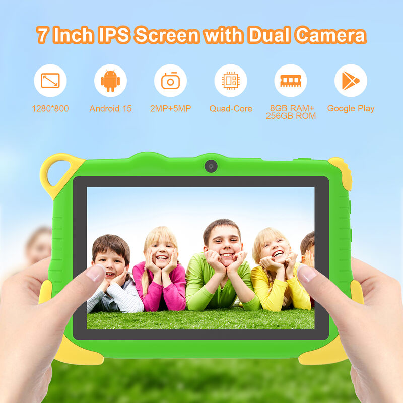 C idea Tablette éducative portable pour les étudiants 8 Go de RAM 256 Go de ROM longue durée de vie de la batterie CM78-vert