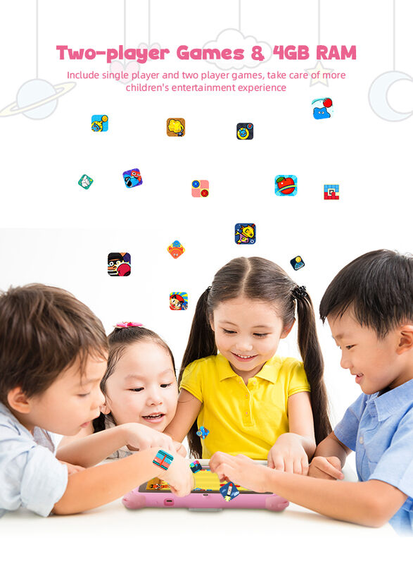 C Idée Tablette pour enfants de 7 pouces, apparence exquise et boîtier de protection intégré Résistance et durabilité pour l'éducation des enfants CM88
