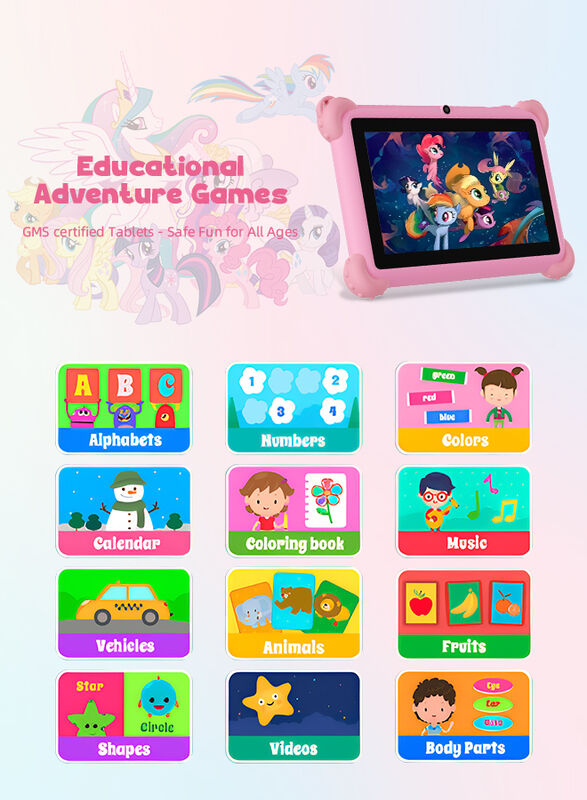 C Idée Tablette pour enfants de 7 pouces, apparence exquise et boîtier de protection intégré Résistance et durabilité pour l'éducation des enfants CM88